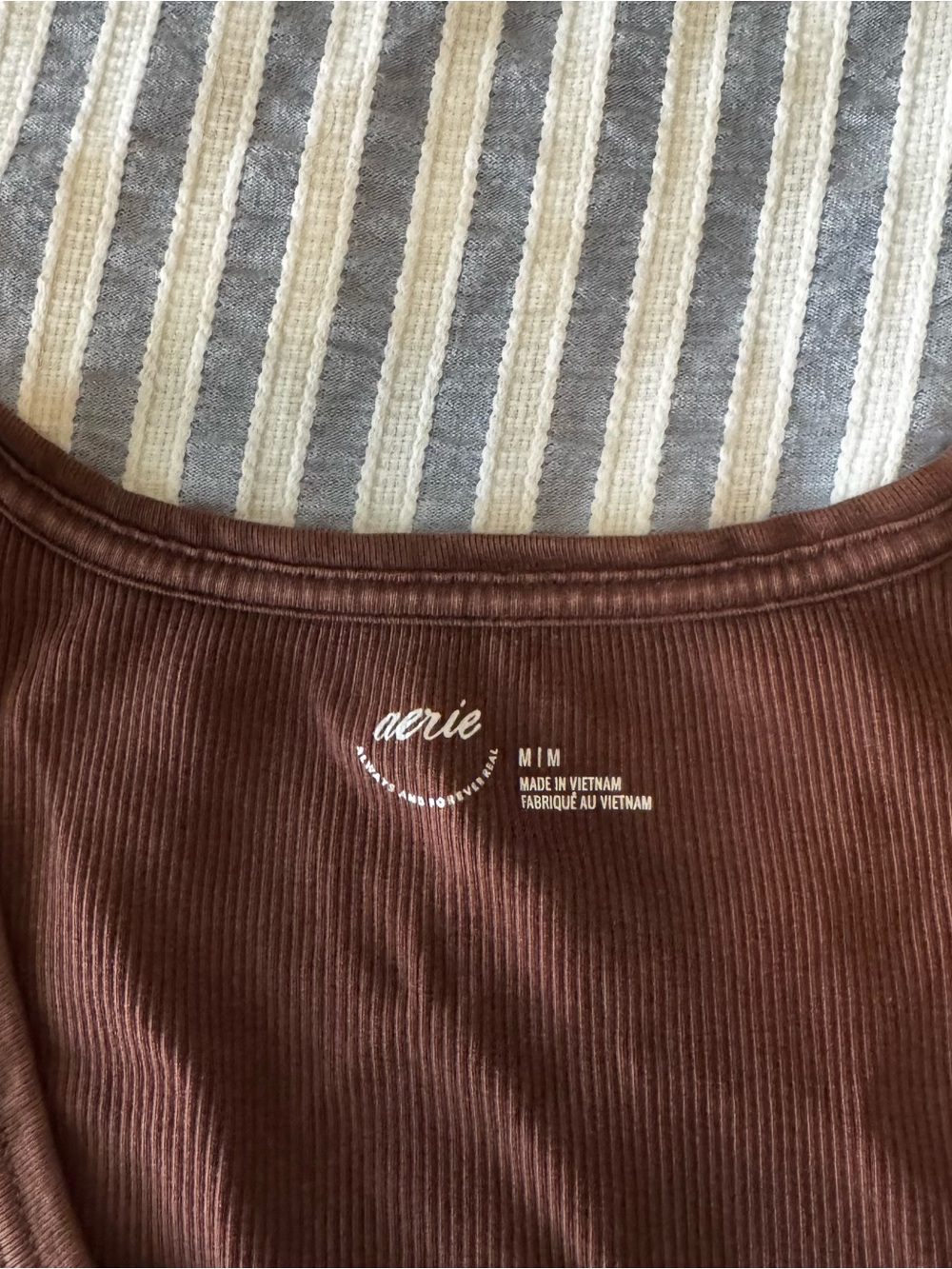 Aerie Brown Ribbed Tank Top - Picture 2 of 3